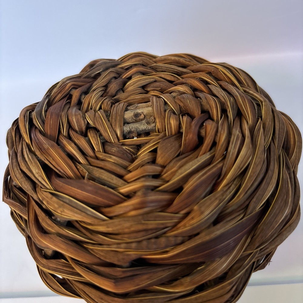 Unsigned Hawaiian Wattle Basket created by Mika McCann