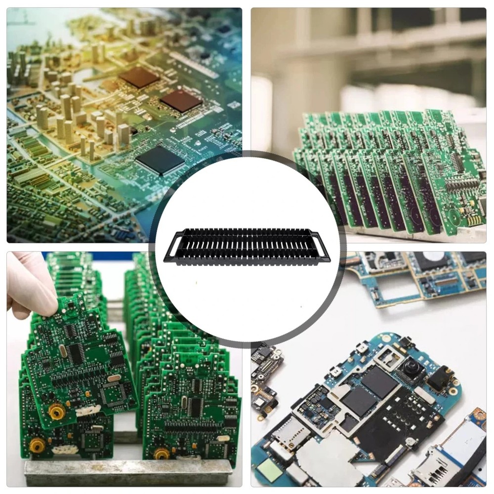 Antistatic ESD Circulation Rack 2Pcs Plastic PCB Holder with 25 Slots Dual-E...