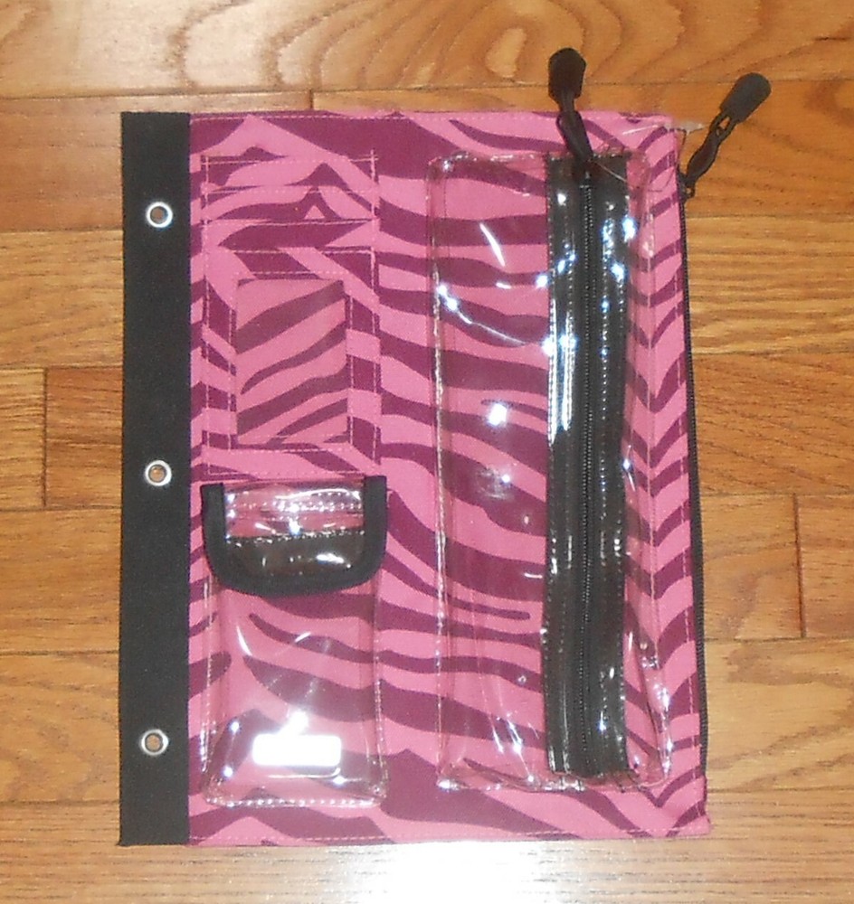 WOMEN'S OLD NAVY PINK CLOTH PRINT THREE RING NOTEBOOK INSERT