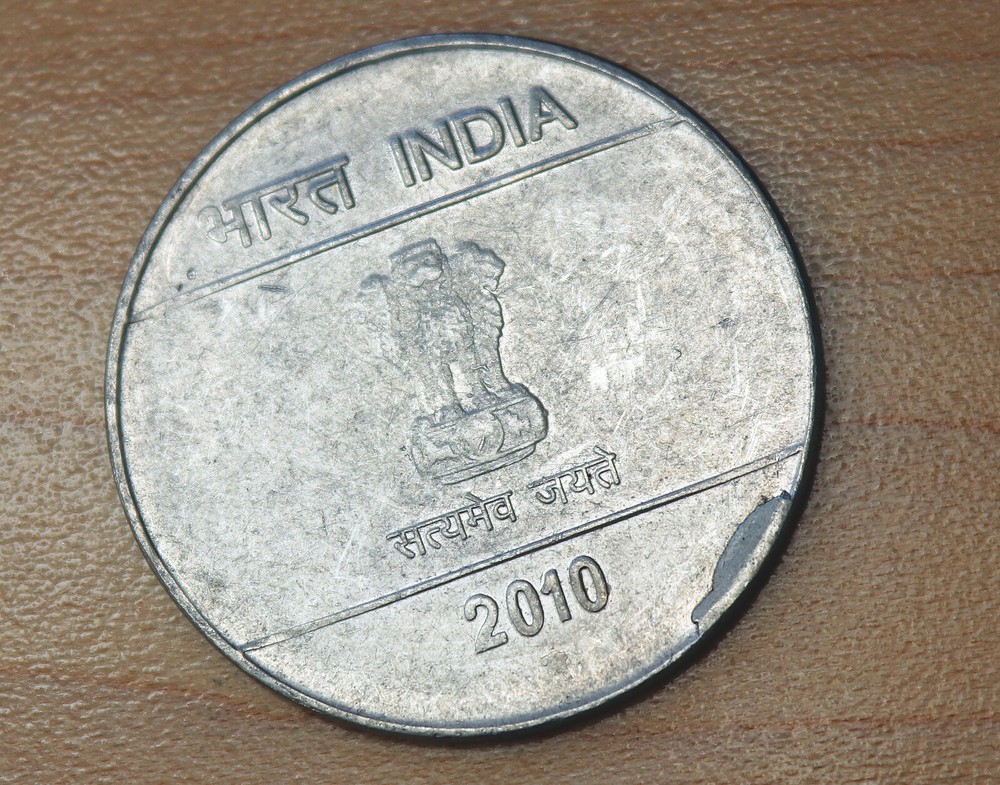2010 India 2 Rupees Hyderabad Mint CUD Error