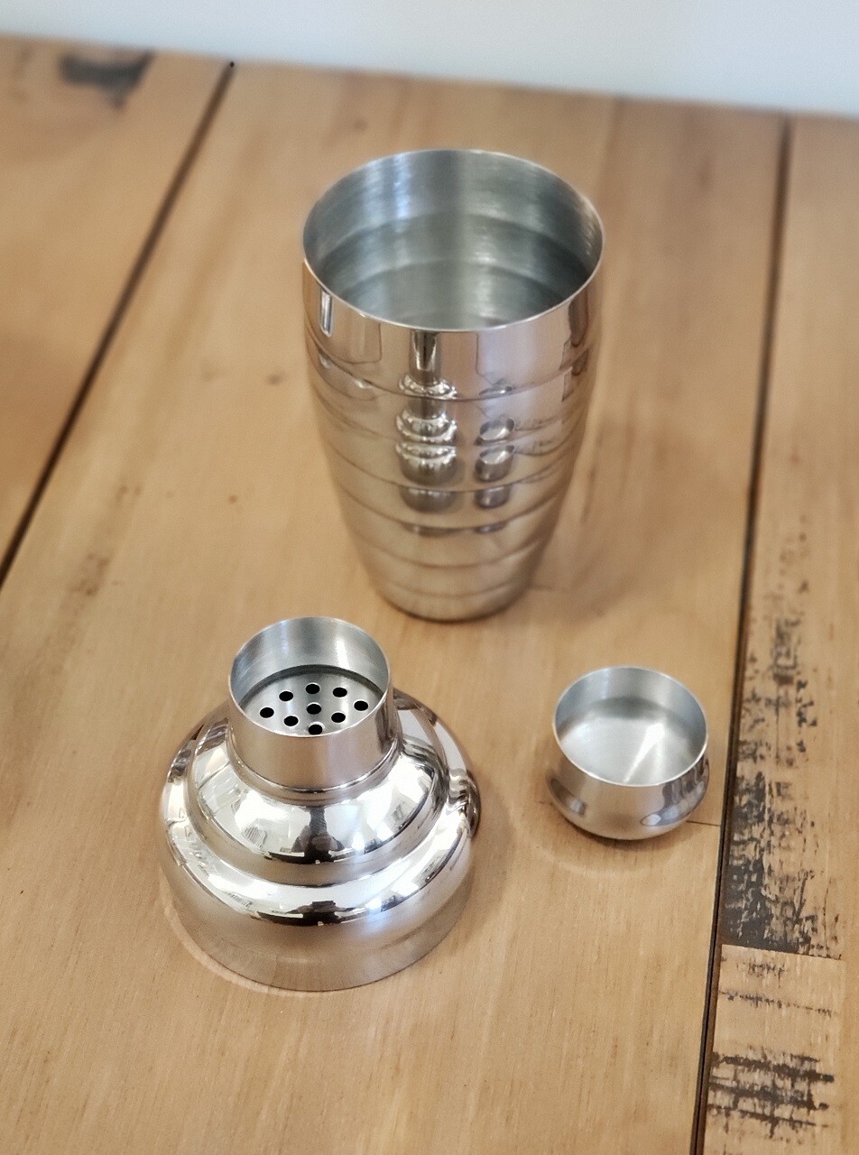 12 oz. Convex STAINLESS STEEL Martini Boston SHAKER 3-Piece Cocktail Mixer Tin