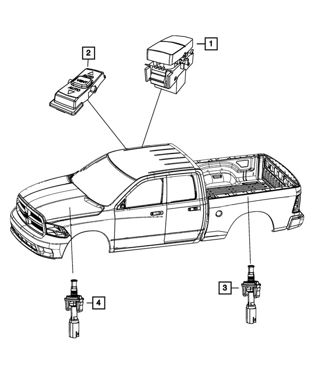 Genuine Mopar Power Window Switch 68065171ab