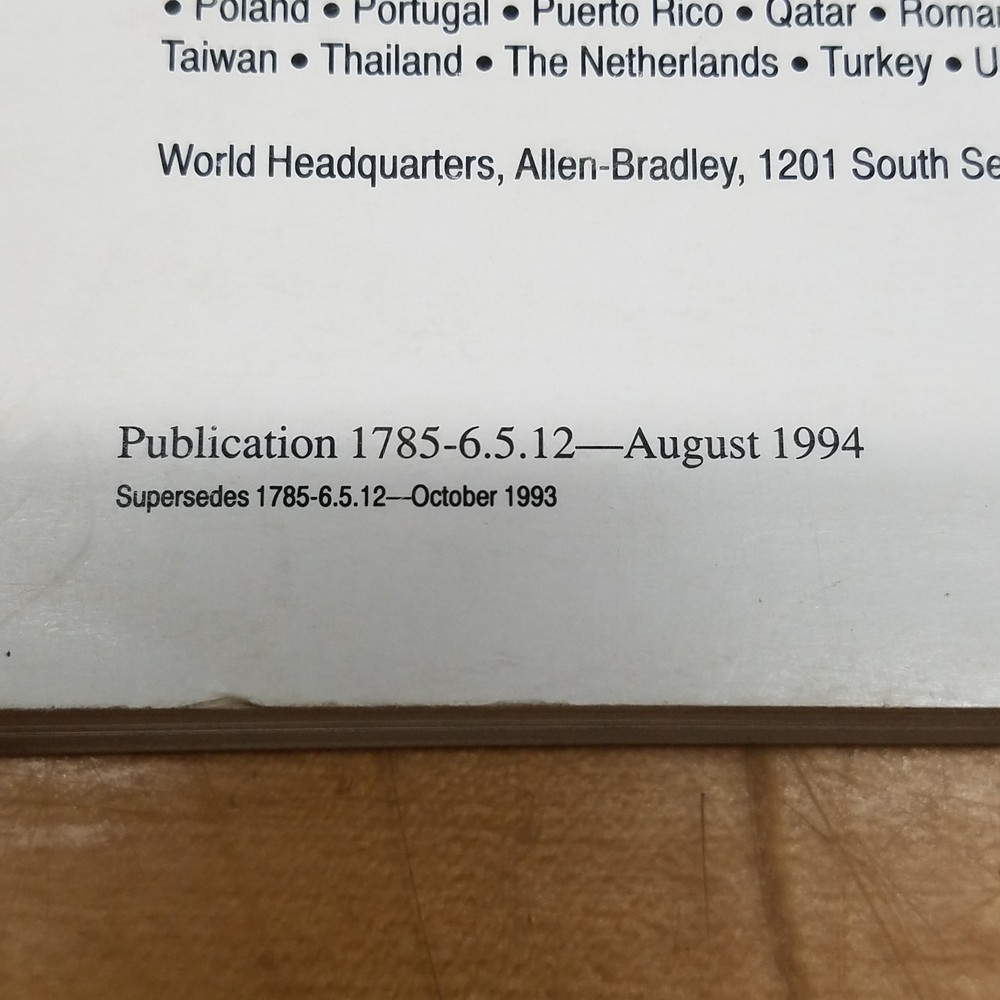 Allen Bradley 955116-42 PLC-5 Programmable Controllers User's Manual - USED