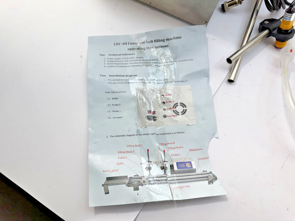 Automatic 4 Head Assembly Line Conveyor Belt Filling Machine Controller CSY-4H