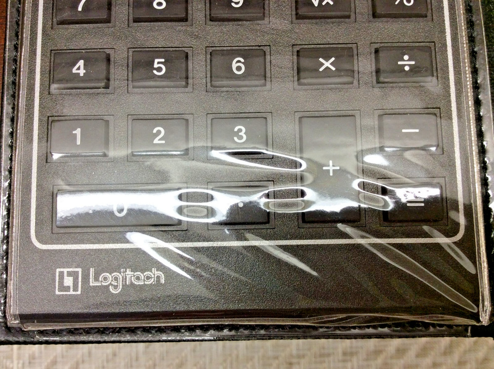 Logitech Solar Calculator Adjustable Head Soft Folding Case Notepad Vintage NOS