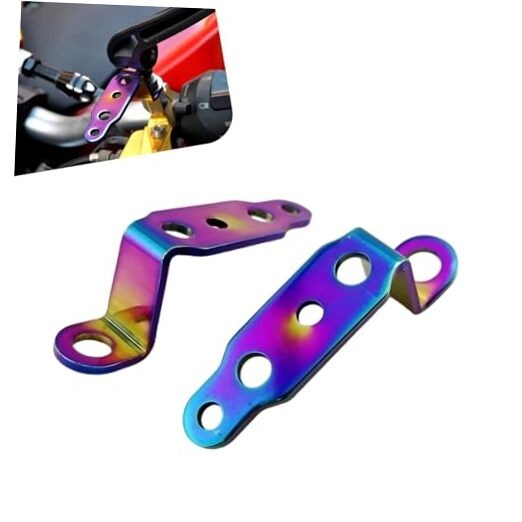 Motorcycle LED Light Mount Brackets, Multi-Hole Adjustable 2 PCS Multicolored