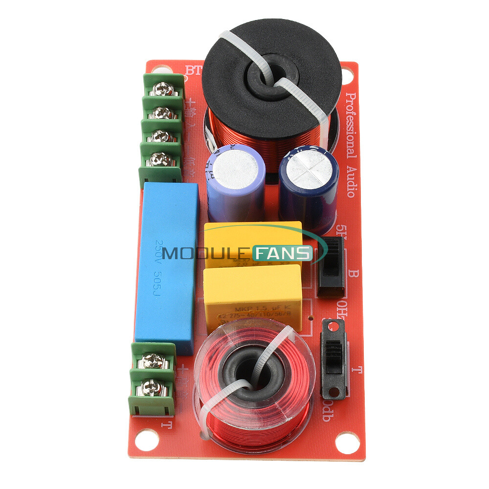 HiFi Bookshelf Speaker Crossover Adjustable 2-Way High Low Frequency Divider