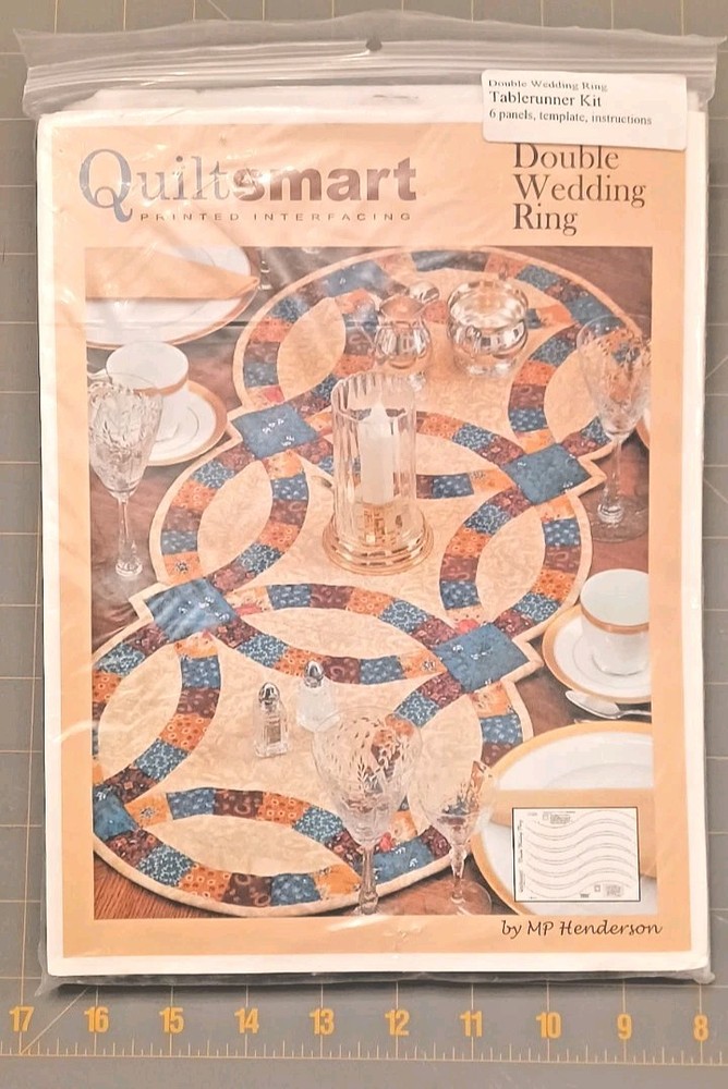 Double Wedding Ring Quilt Pattern Kit with Printed Interfacing by Mary Henderson