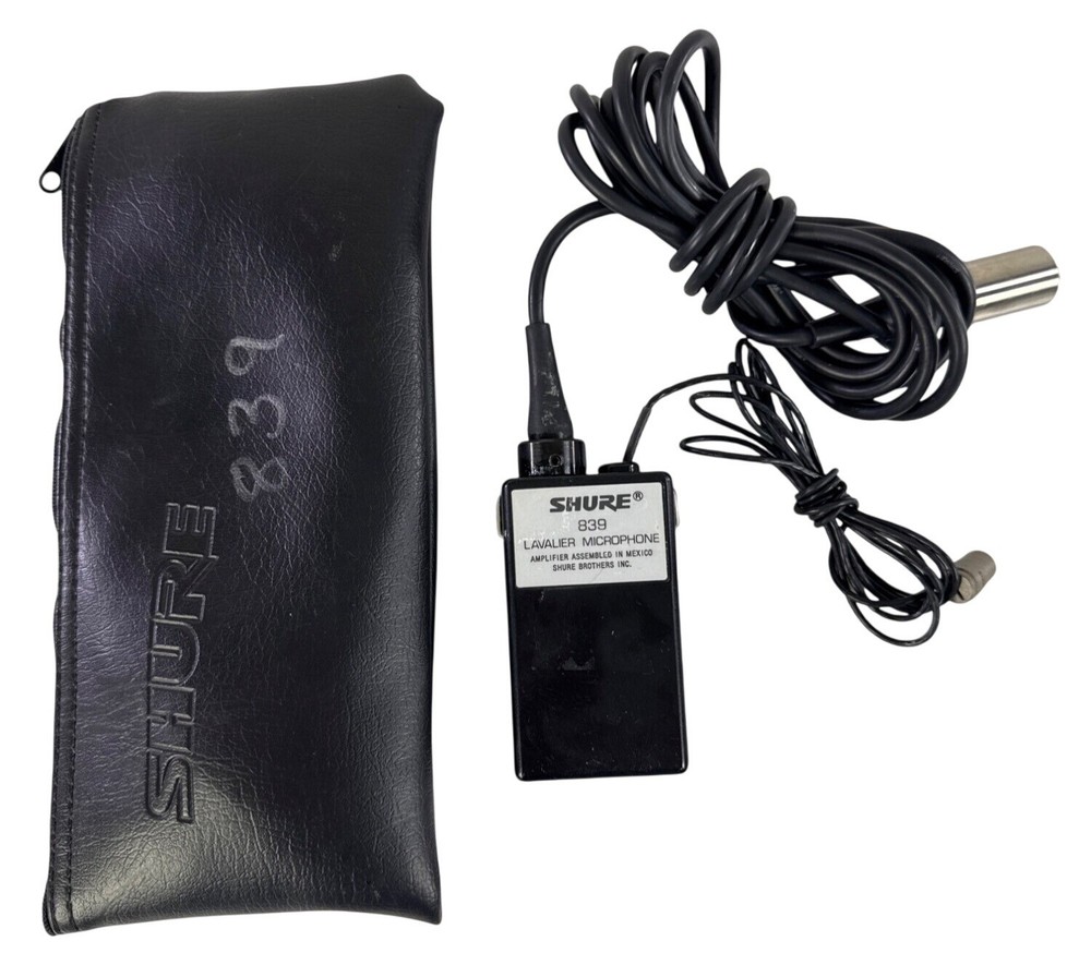 Shure 839 Lavalier Microphone with Leatherette Case