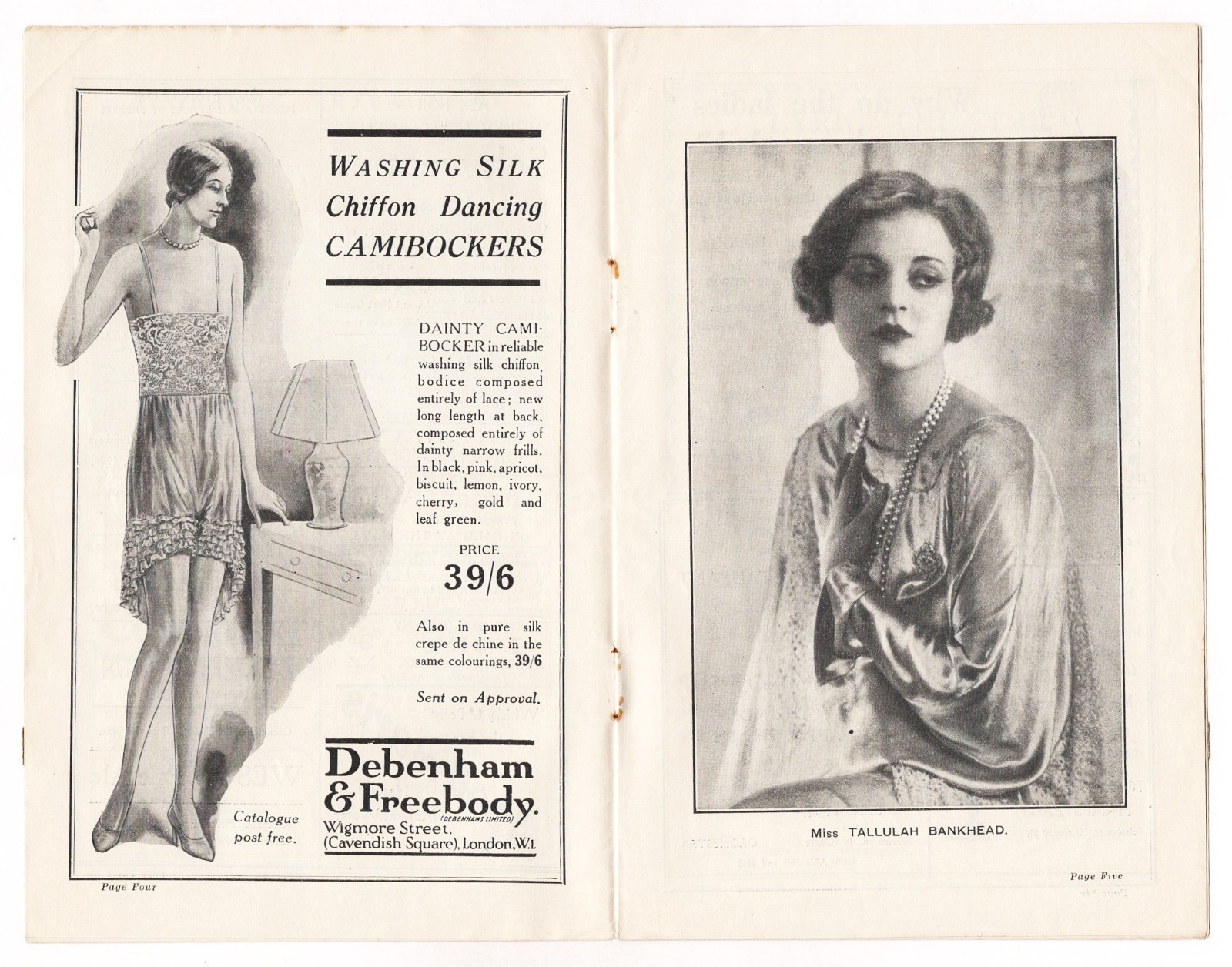Tallulah Bankhead "HER CARDBOARD LOVER" Leslie Howard 1928 London Playbill