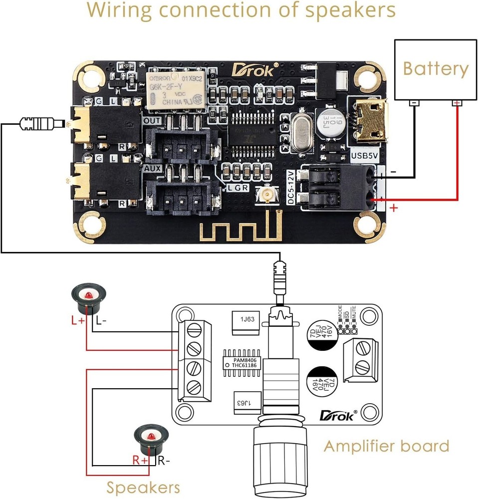 Portable Bluetooth Module for Stereo DIY Projects - Dual Audio Channels