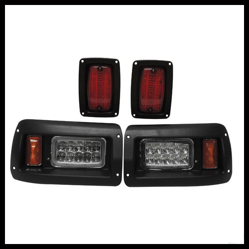 Club Car DS Golf Cart LED Headlight & Tail Light Kit 1993-UP Gas and Elec Models