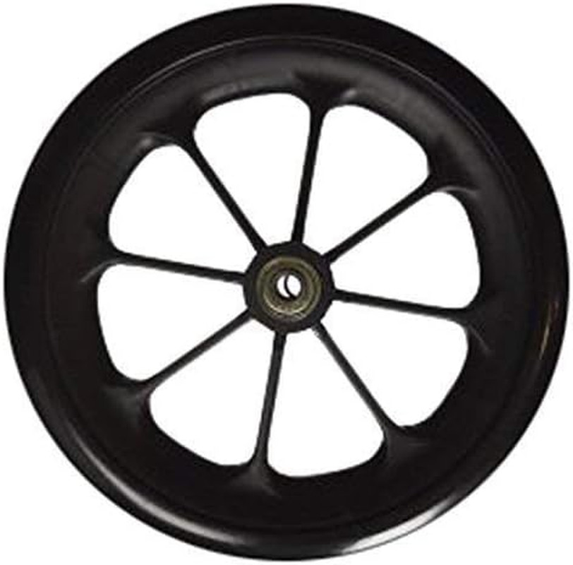 Wheelchair Replacement Wheels 8"x1" (1 Pack) – Flat-Free Casters, Solid Black Fr