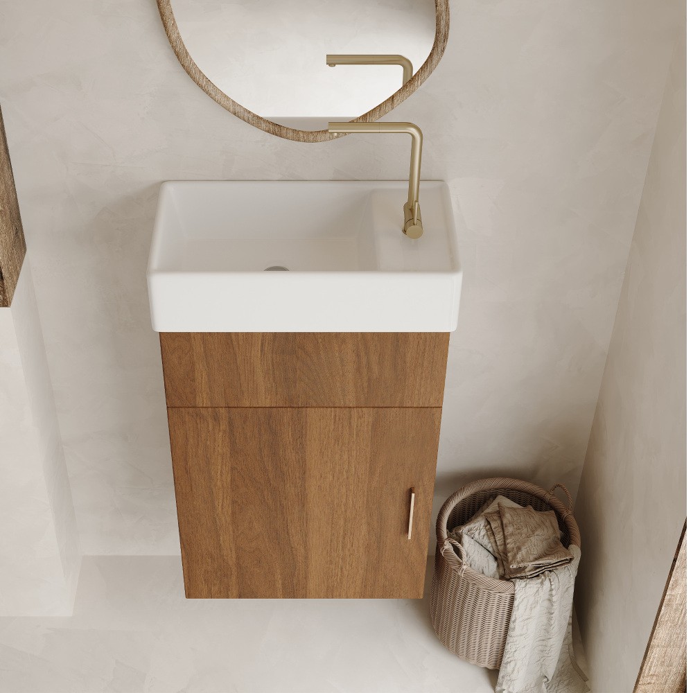 Modern Floating Bathroom Vanity with Intergrated Ceramic Basin