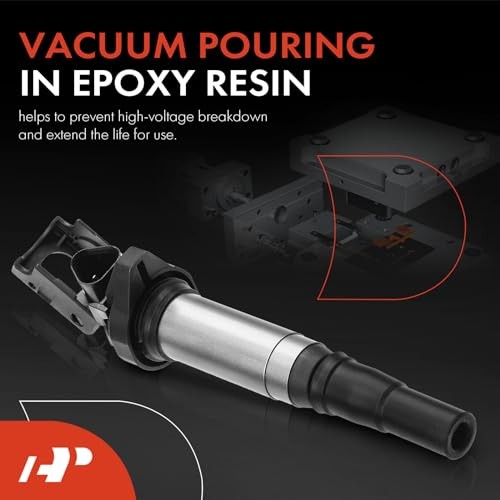 Ignition Coil Pack Compatible with Mini Cooper 2007-2007 L4 1.6L Black