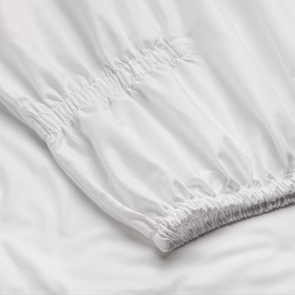 King 400 Thread Count Percale Sheet Set White - Casaluna