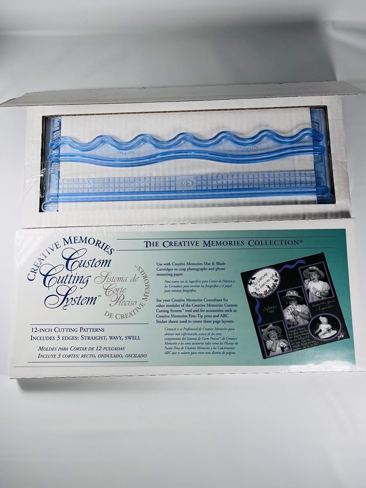 Creative Memories 12” Cutting Pattern Straight-Wavy-Swell Sorting Boxes Stickers