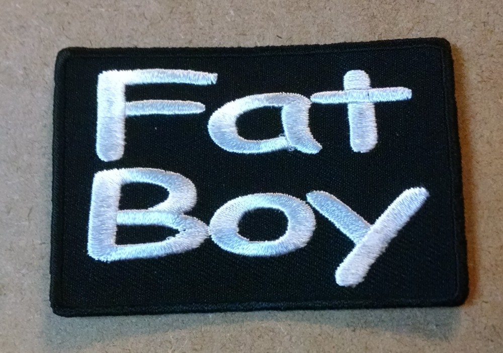 Fatboy Fat Boy Embroidered Biker Patch