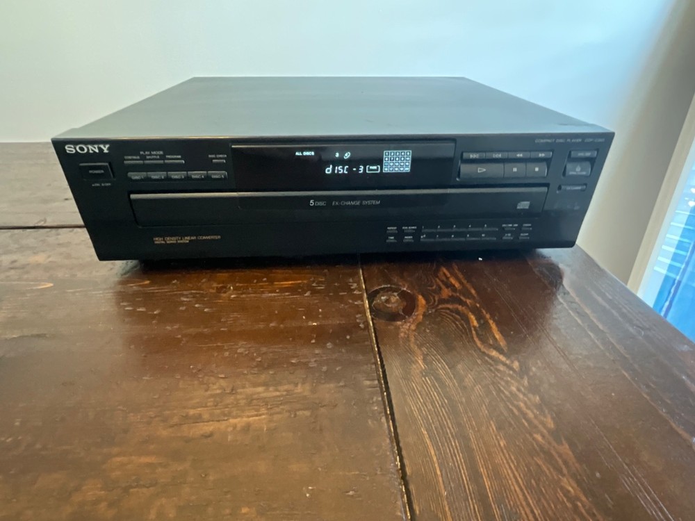 Sony CDP-C265 5-Disc Carousel CD Player Changer - TESTED & WORKING!