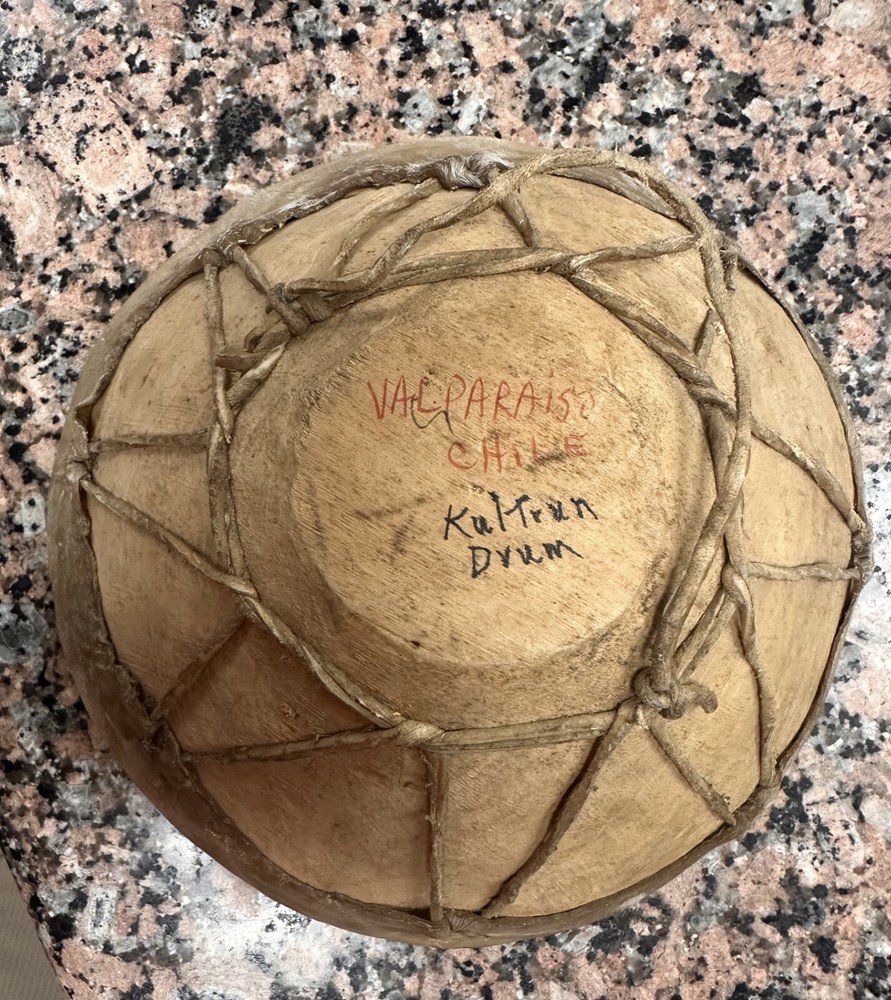 Kultrun Drum Mapuche Ceremonial- Handmade from Leather-Chile
