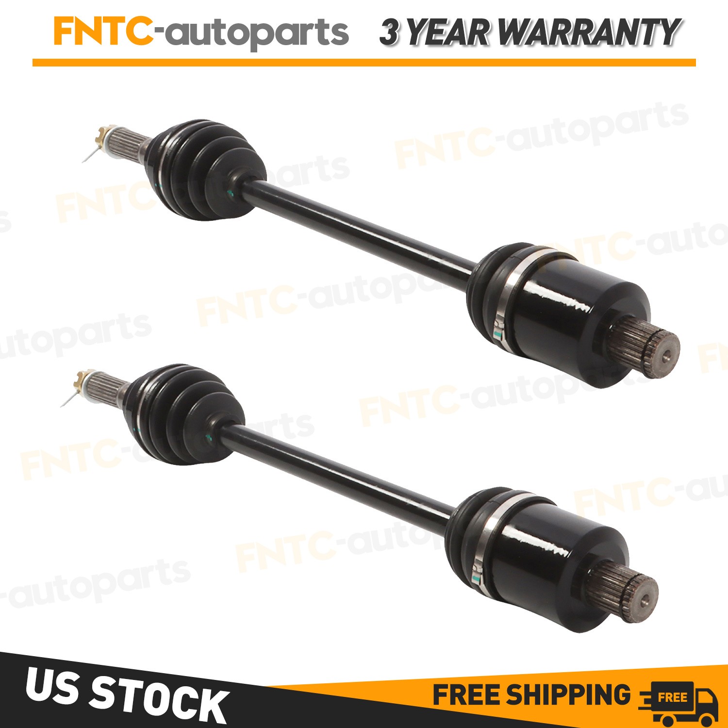 Pair Rear CV Axle For Polaris Ranger & Ranger Crew XP 900 XP 1000 XP 570 13-17