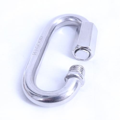 3.5 Inch 304 Stainless Steel Carabiner and Stainless Steel Chain Quick 3.5inch