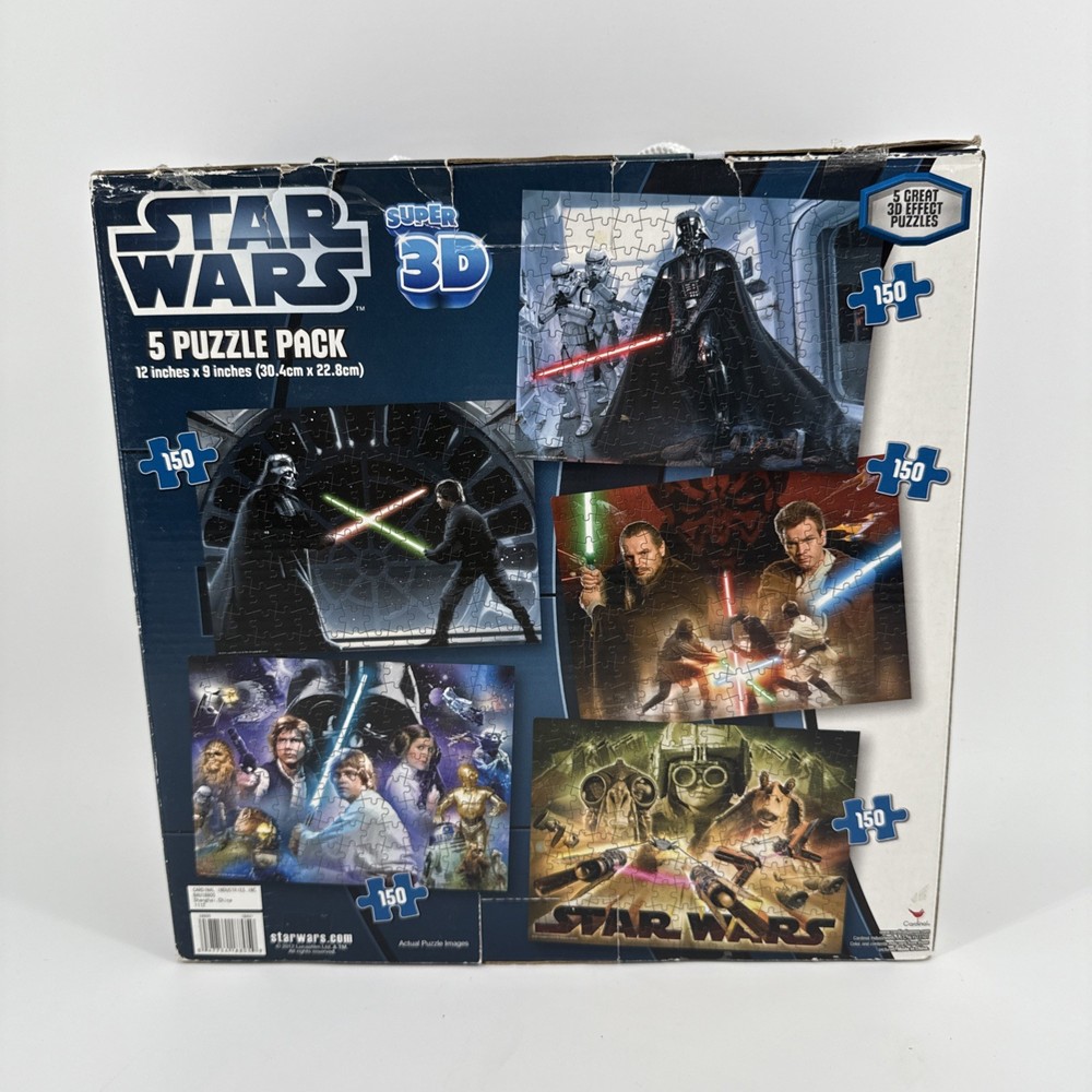 Star Wars Super 3D Five Puzzle Set (150pc 12x9") 2012