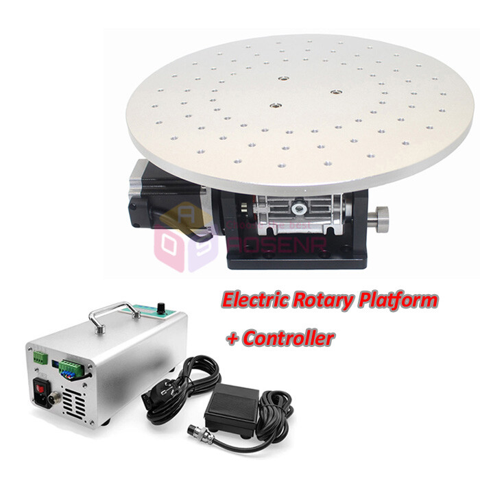 Electric 360° Rotary Turntable Precision Rotating Platform 300mm Workbench
