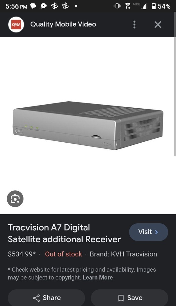 Tracvision A7 Replacement Digital Satellite Receiver Remote Cables Accessories