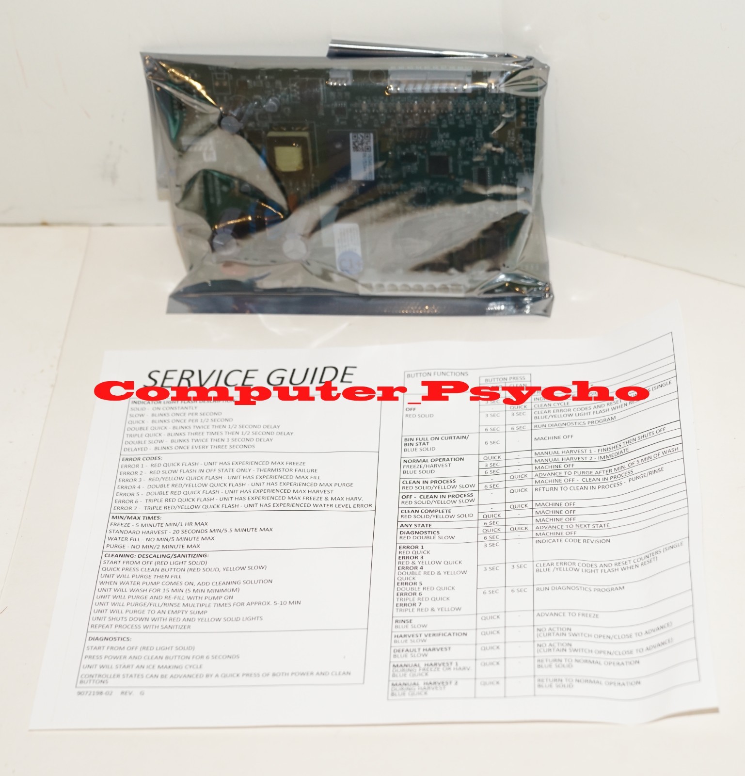 ICE O MATIC 9101414-01 CONTROL BOARD BLUETOOTH KIT CIM0326A CIM0520A CIM0525A