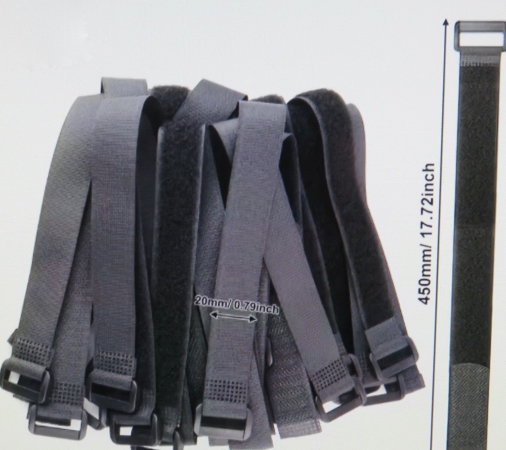 15-Velco Straps Reusable Adjustable Multi-Purpose Fasteners Connectable 18"long