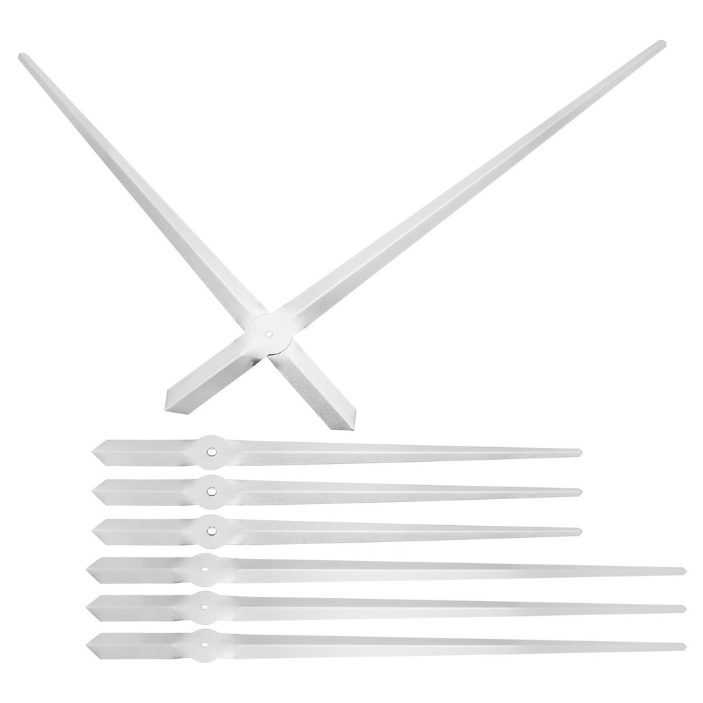 Clock Hands Kit, 4Set Clock Hands Kits Clock Mechanism Movement Aluminum, Silver
