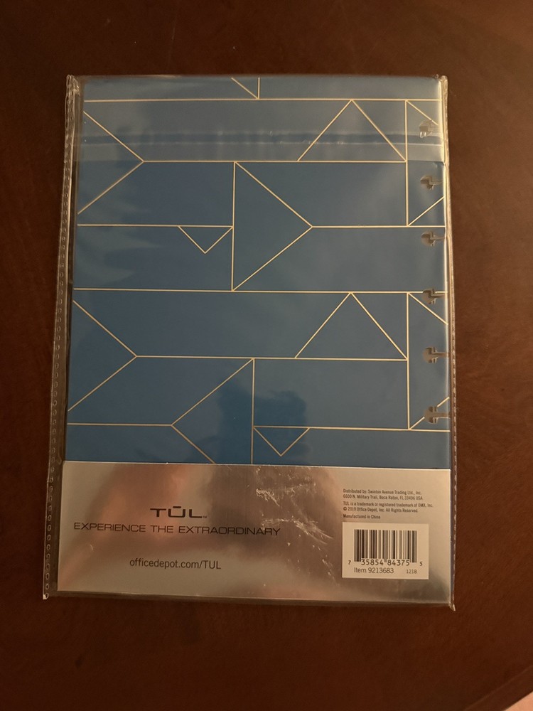 TUL Discbound Notebook Covers, Junior Size, Navy Geo, 2 Covers