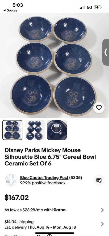 Disney Parks Authentic Dinner ware - Blue Speckled Plates 3