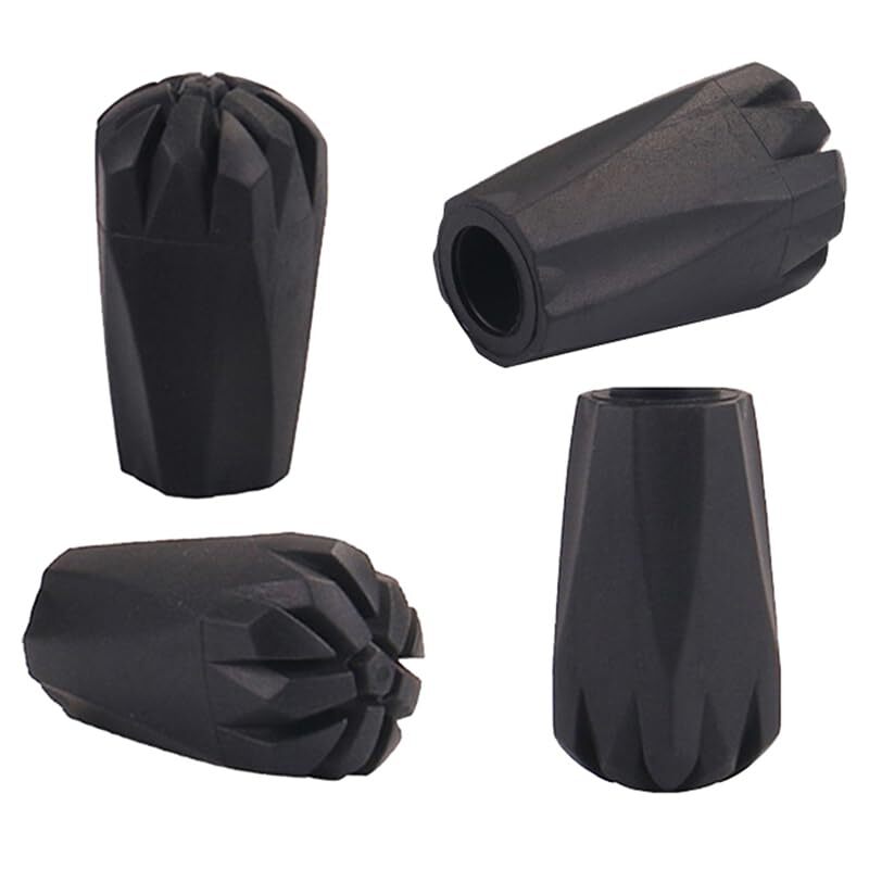 Trekking Pole Tip Accessories Set Extra Thick Rubber Tips Replacement Hiking