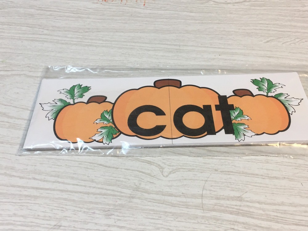 Pumpkin Patch Dry Erase - Laminated Activity Set - Teaching Supply  - AT words
