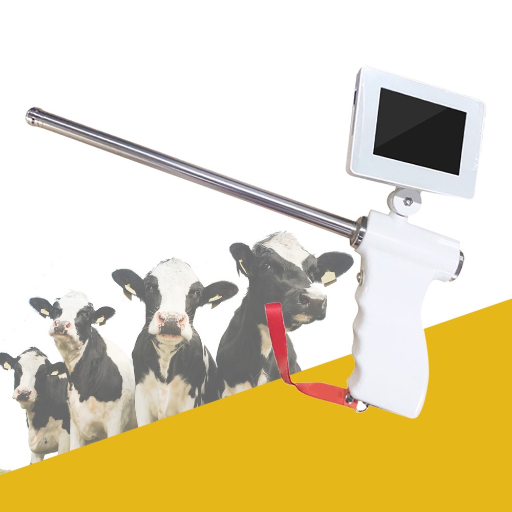 Insemination Kit & Adjustable HD Screen For Cows Cattle Visual Insemination Gun