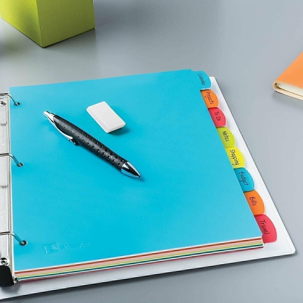 Avery Big Tab Write & Erase Durable Plastic Dividers, 5 MulticolorTabs 3 Sets