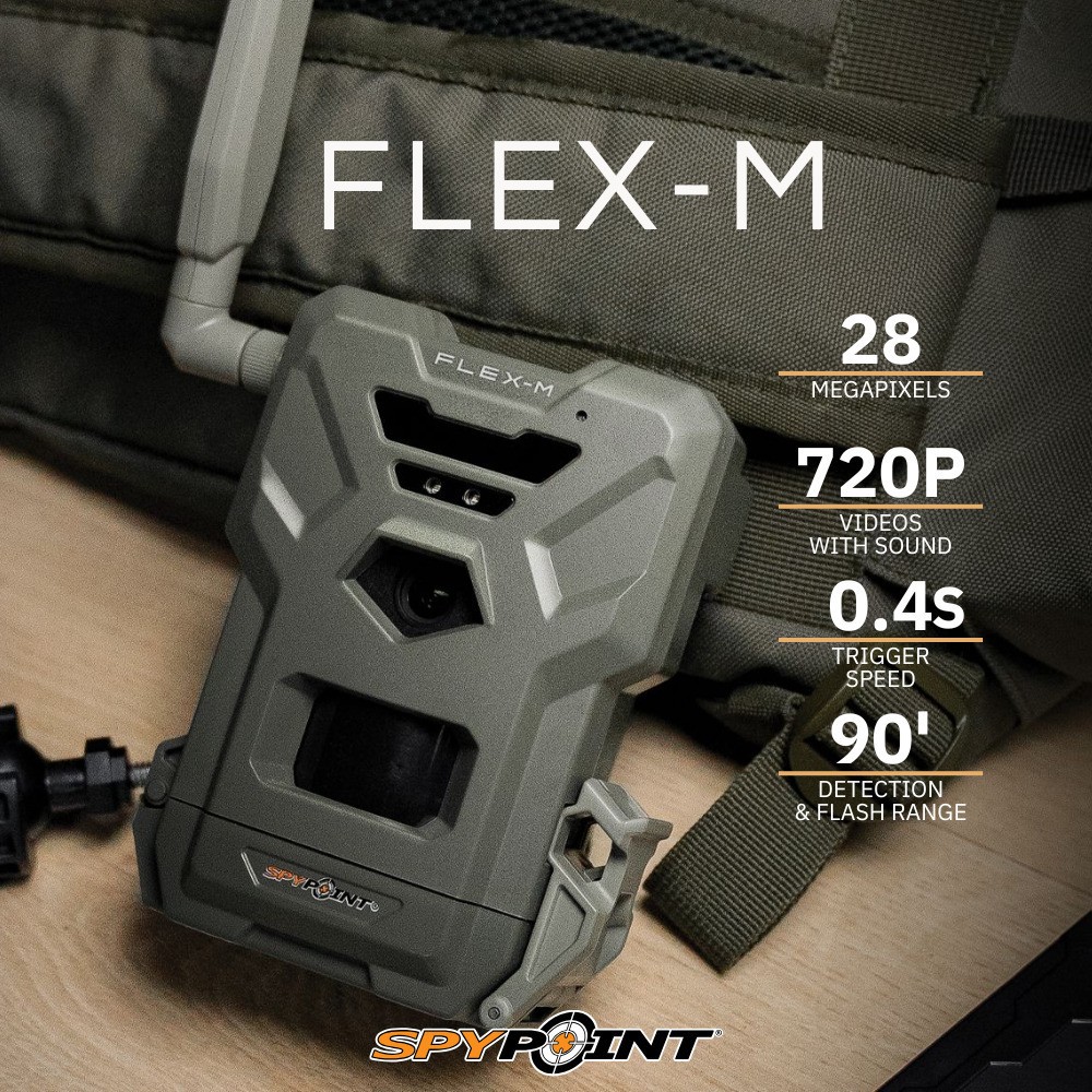 Spypoint FLEX-M Trail Camera and SPLB 10 Solar Panel Bundle with Accessories