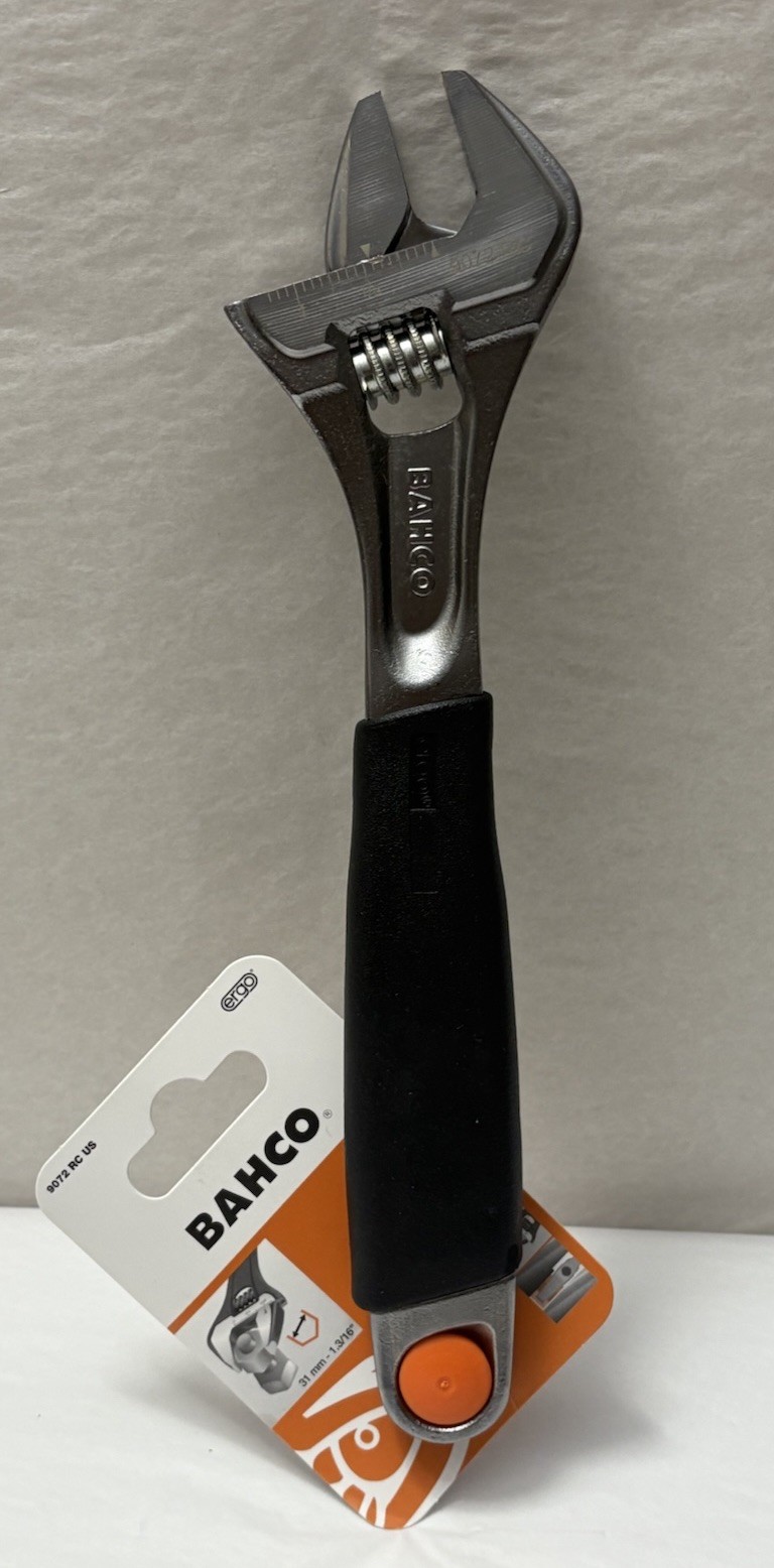New BAHCO 9072. US 10” Adjustable Wrench With Scale Black  (SH7)