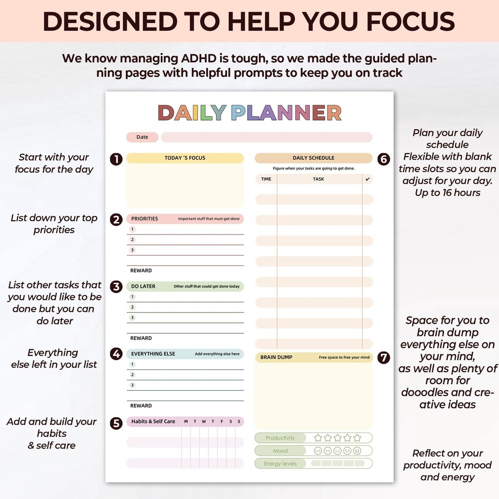 Adhd Cleaning Planner - Reusable Adhd Cleaning and Organizing Planners Adhd C...