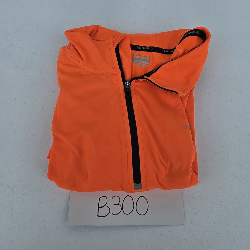 Hind Men's Half Zip Performance Running Jersey Orange Size Medium