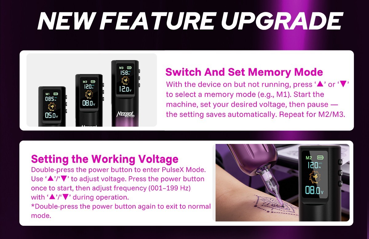 Wireless Tattoo Kit Complete for Beginners Pen Machine with Power Supply Needles