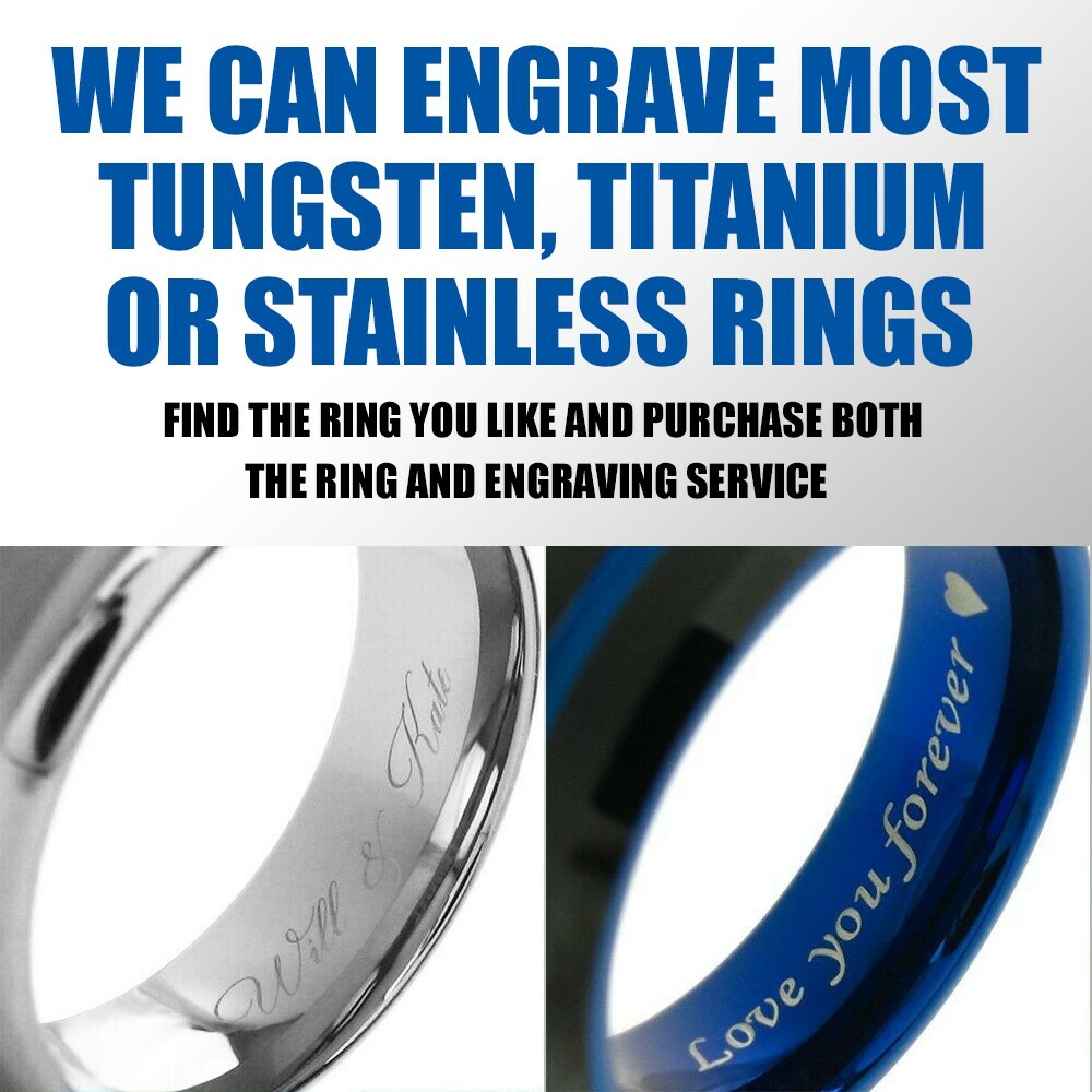 Expert Laser Engraving Service for Inside of Tungsten Ring Tommyway