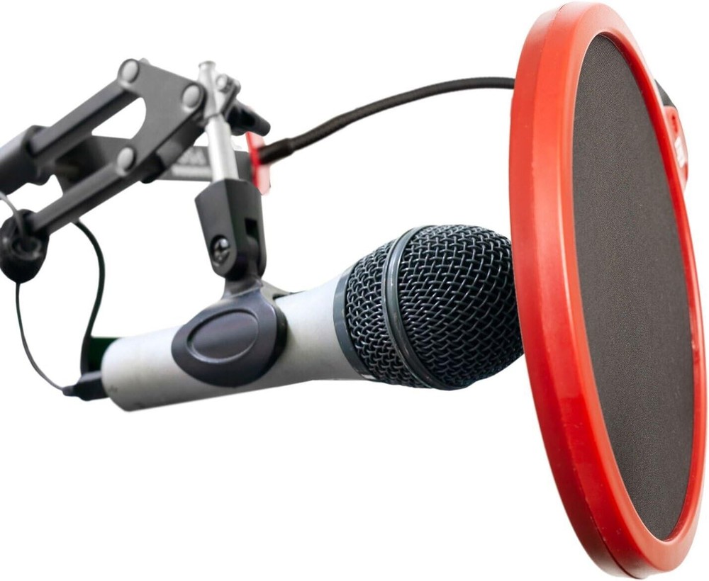 Deco Gear Universal Double Layer Pop Filter Microphone Wind Screen with Clip