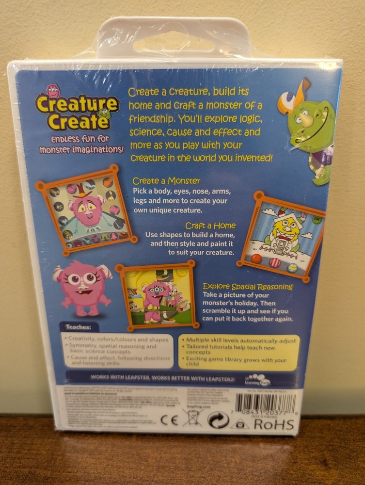 Leapster Learning Game Creature Create Leap Frog Learning Path New Sealed in Box
