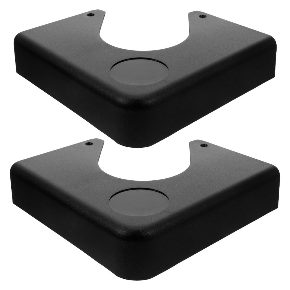 2 Pcs Billiard Table Corner Plastic Guards Black Snooker Table Accessories