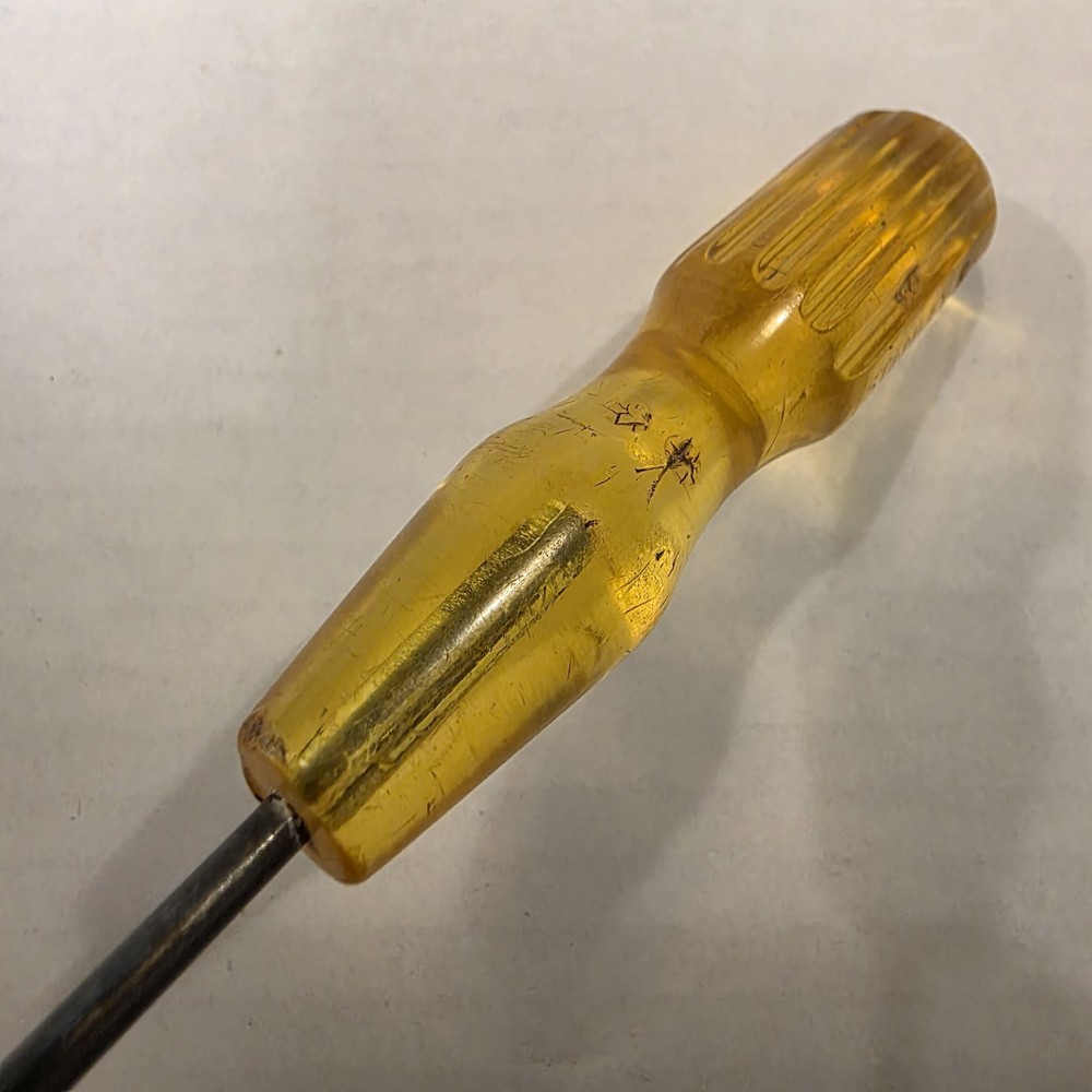 Stanley Flat Slotted Screwdriver USA Small Yellow