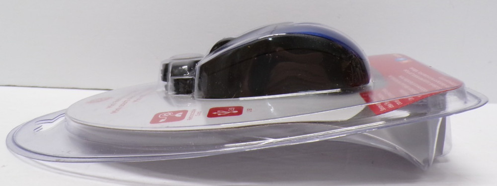 GE Mini Retractable Mouse 68598 Dark Blue