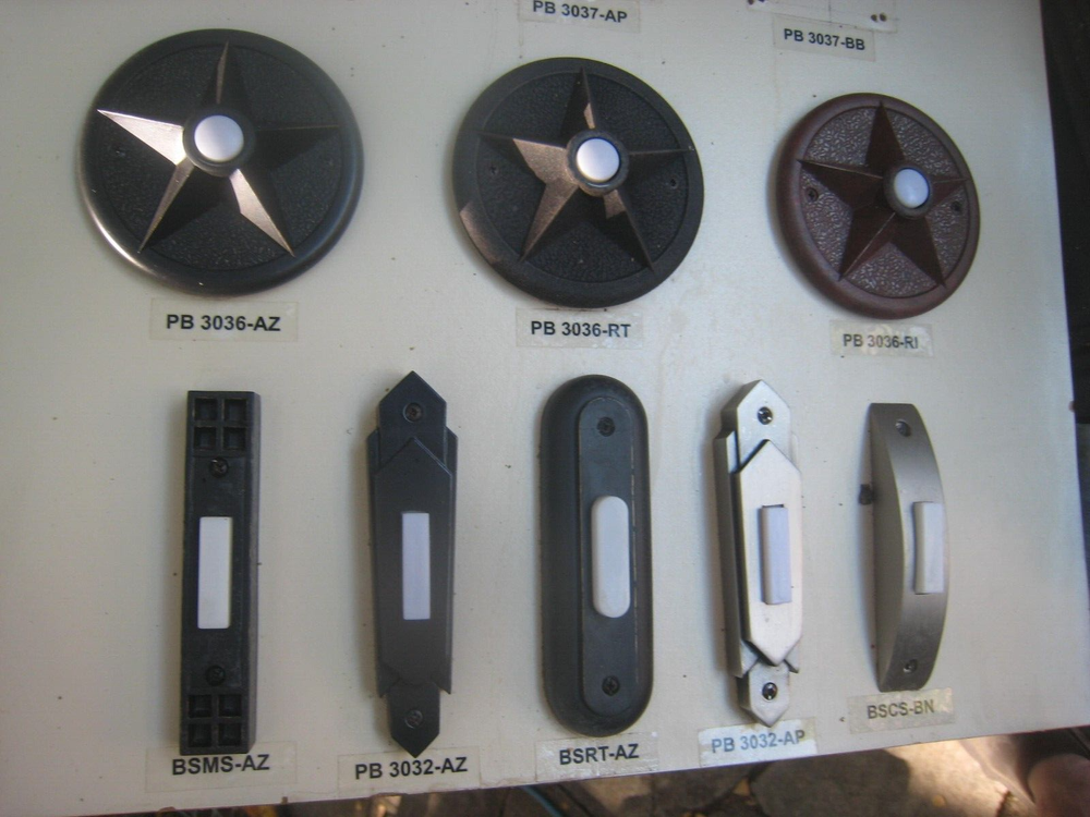 Craftmade PB3036-RI Surface Mount Lighted Doorbell Push Button RUSTIC IRON